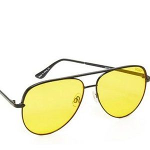 Quay Australia x Desi Perkins Sunglasses (Black/Yellow)